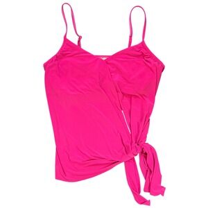 Magicsuit By Miraclesuit Hot Pink Swim Tankini Tie Side Beach Vacation Resort 16